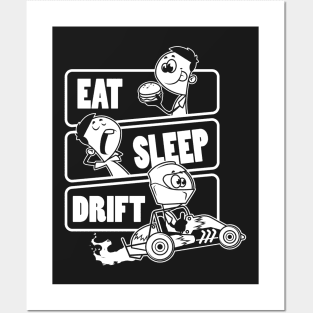 Eat Sleep Drift - Drag Car Gift design Posters and Art